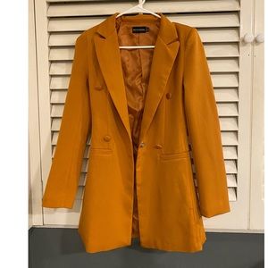 Long orange blazer